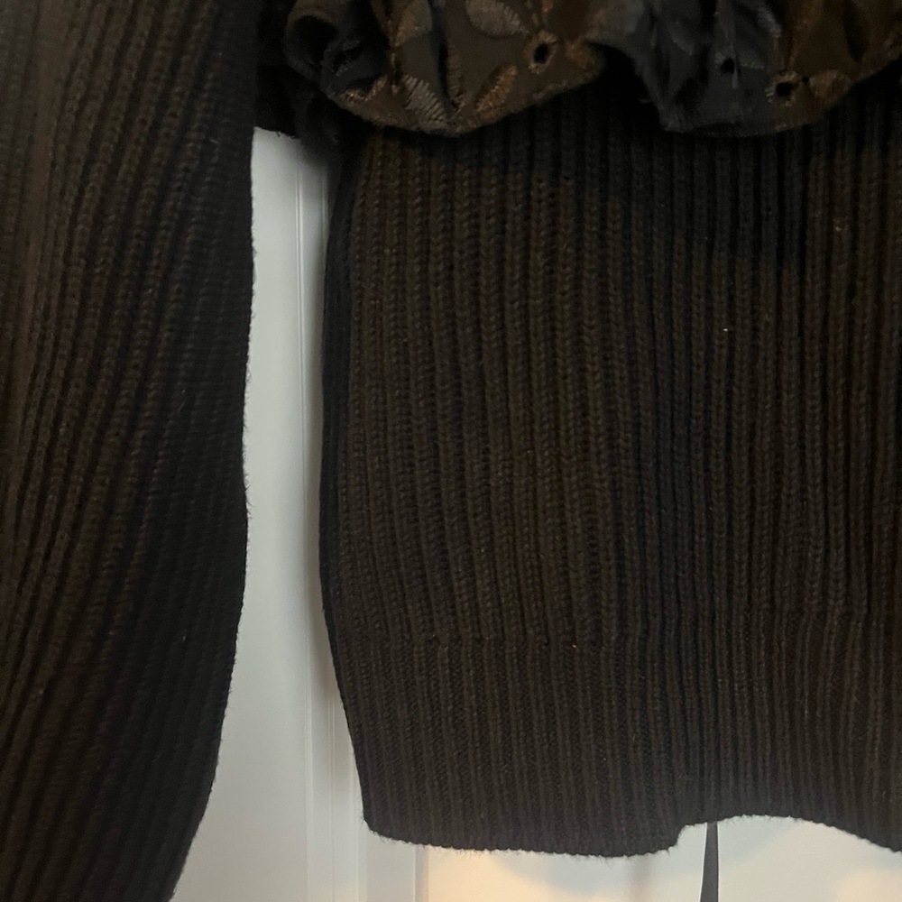 Zara Black Ruffle Blouse - Picture 4 of 8